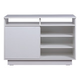 Mueble De Tv Modular Rack Melamina 1mts Color Blanco