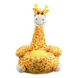 Mini Puff Girafa Em Pelúcia Animais Do Safari 64x43 Cm Cor Amarelo