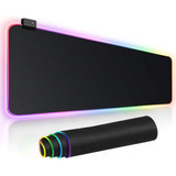 Mouse Pad Gamer Borda Led Rgb Grande 80x30cm C/ 14 Efeitos