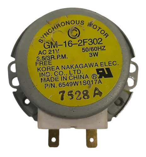 Motor Horno Microondas Gm-16-2f302 De 21 V