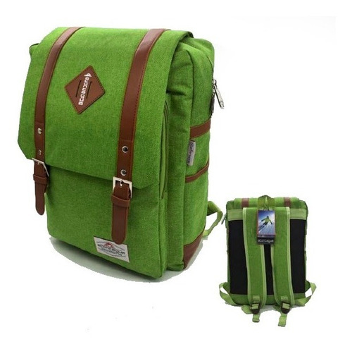 Mochila Urbana Aconcagua 703 Color Verde Musgo Diseño Lisa 25l