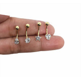 Piercing Intimo Feminino Dourado Ponto De Luz Cristina 