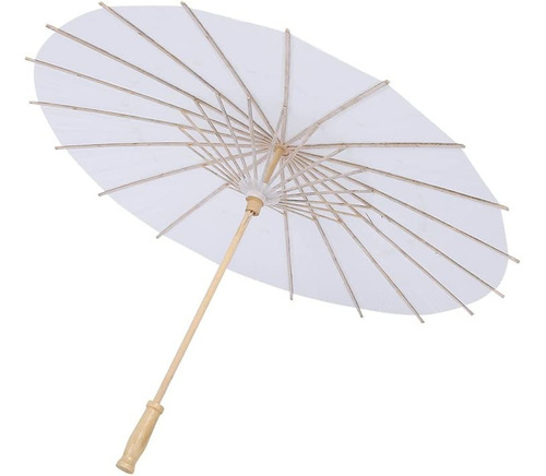 Paraguas Sombrilla China Japonesa Bambu Tela Lisa 85 Cm