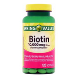 Suplemento Em Cápsula Spring Valley  Biotin Vitaminas Biotin