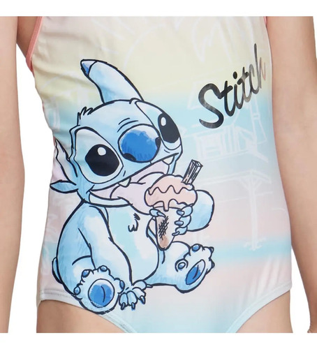 Traje De Baño Entero Disney Stitch Niñas Multicolor