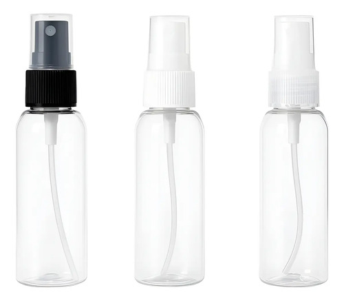 100 Frascos Plástico Pet 60 Ml Cilíndrico Com Válvula Spray