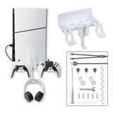 Ps5 Slim Wall Mount Kit, Metal Ps5 Slim Wall Shelf With Cont