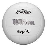 Balon De Voleibol Wilson, Blanco Avp Soft, Tamaño Oficial