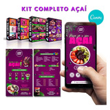 Box Açaí:cardápio Qrcode+ Logo+ 50 Artes Mídias Sociais E +!