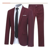 Conjunto De Traje De 2 Piezas De Corte Regular Para Hombre