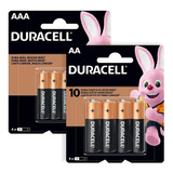 Kit 8 Pilhas Duracell Alcalinas 4 Aa + 4 Aaa Palito