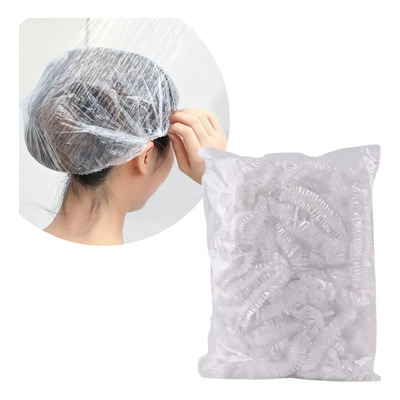 Gorro De Baño Ducha Desechables Plástico Trasparente Azar