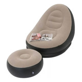 Sofá Sillón Inflable Ultra Cómodo Tipo Puf Con Posapiés