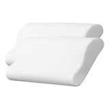 Almohada Cervical Viscoelastica Combo X2 Funda Toalla Oferta