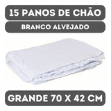 Pano De Chão Grande Branco 70x40cm Kit Com 15 Saco Duplo Ec