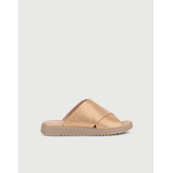 Sandalias Cuero Viamo Gadara Oro Dama Mujer