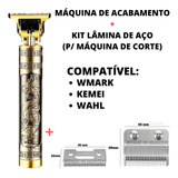 Kit Salão Máquina Acabamento T-9+kit Reposição Lâmina De Aço