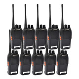 Kit 5 Pares Radio Comunicador Baofeng Ht Walk Talk 777s Cor Preto