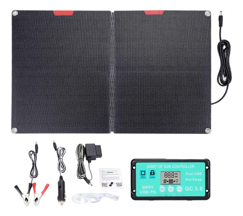 Kit Panel Solar Plegable Monocristalino 12v Para Generador