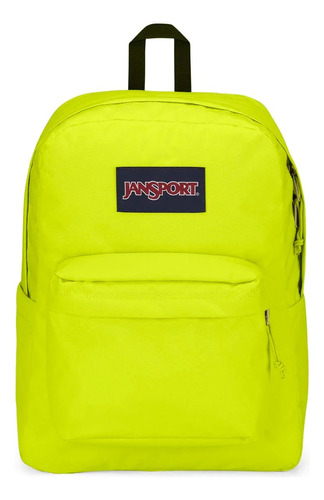 Mochila Jansport Superbreak Plus 26l Porta Notebook Urbana Color Cyber Lime Diseño De La Tela Liso