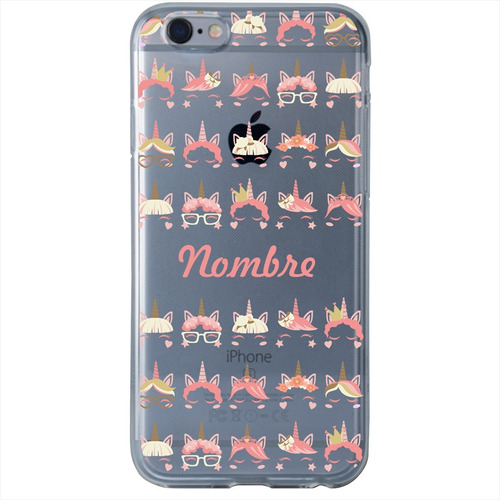 Funda Para Apple iPhone Unicornios Personalizada Nombre