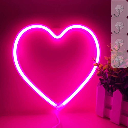 Luz De Neón Led Love En Forma De Corazón Para Decoración De