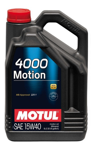 Aceite Motor Auto Motul 4000 15w40 Mineral 5l