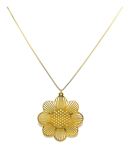 Collar Flor Enchapado Oro 18k 