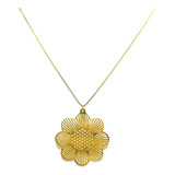 Collar Flor Enchapado Oro 18k 