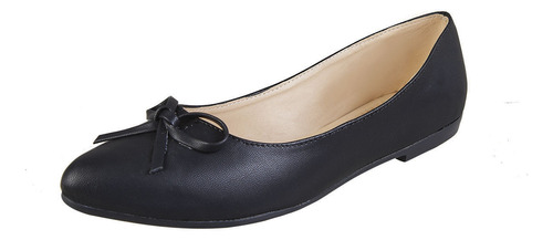 Balerina Para Mujer Castalia 124-92 Negro Con Moño