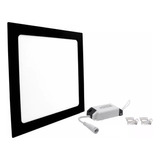 Kit 3 Plafon Painel Led Preto Embutir 20x20 Bivolt 4000k 