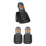 Kit Telefone Sem Fio Ts 5120 + 2 Ramais Ts 5121 Intelbras