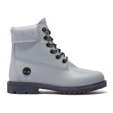 Botas Hiker Timberland 6 Cupsole Tb0a5qbbea3 Mujer Color Gris Diseño De La Tela Liso Talla 24.0