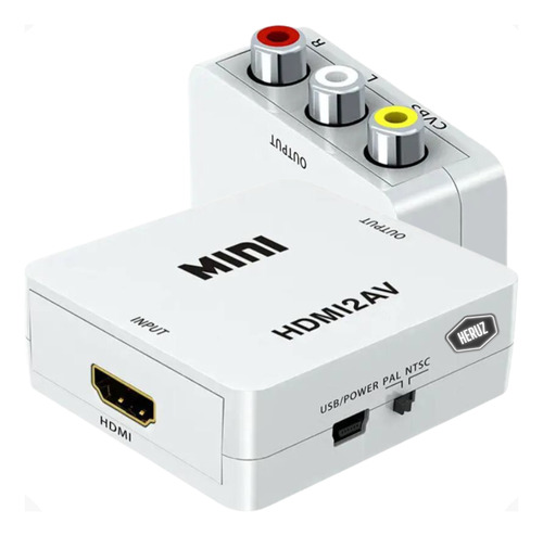 Mini Adaptador Hdmi2av Conecta Aparelhos Hdmi Em Tvs Avi Rca