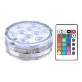 Lampara 10 Led Rgb Pileta A Pila Y Control Remoto!