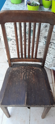  1 Silla De Madera Vintage