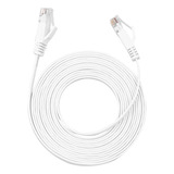 Cable De Red Plano Slim Company Cat 6 Rj45 Cable De Internet Utp Ethernet 20 Metros Color Blanco