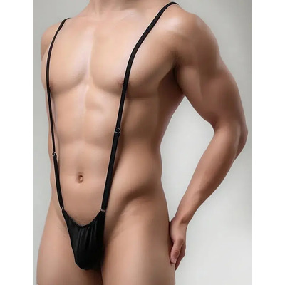 Lencería Erótica Tanga De Una Pieza Con Tirantes T-pants