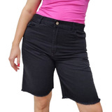 Bermuda Short Jean Rígido Mujer Canchero Talles Grandes