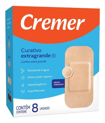 Curativo Extragrande Cremer 8unid