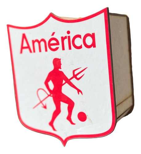 Caja Decorativa Forma Escudo América Regalo 22x21x8 Cm 