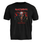 Camiseta Plus Size Iron Maiden Senjutsu Back Cover Death 