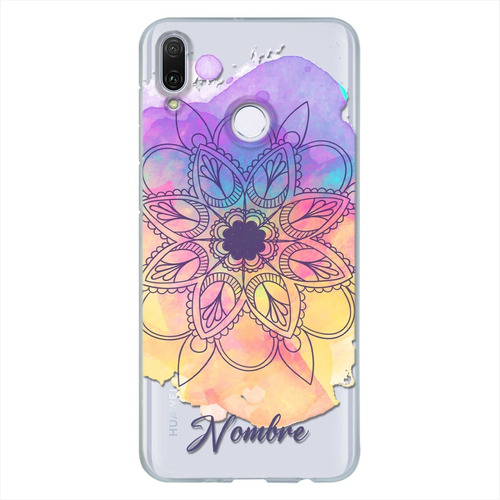 Funda Huawei Antigolpes Mandalas Personalizada Con Nombre