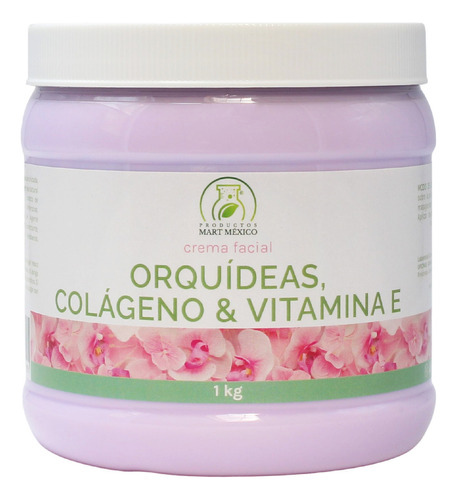  Crema Facial De Orquídeas + Colágeno + Vitamina E (1 Kilo) Tipo De Piel Todo Tipo De Piel