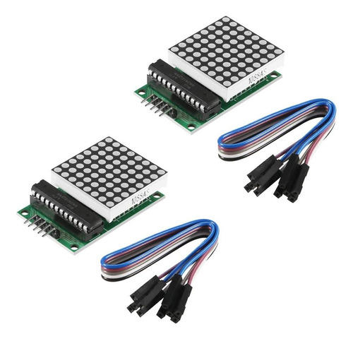 2pcs Módulo De Visualización De Matriz De Puntos Max7219