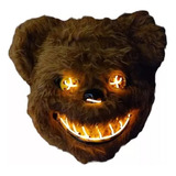 Máscara Oso Teddy Halloween Con Luz Led Disfraz