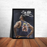 Quadro Decorativo Poster Nba Lebron James Cleveland 43x33cm