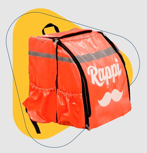 Mochila Rappi, Delivery, Bolso, Caja, Desmontable, Térmica. 