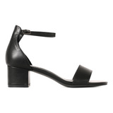 Sandalia Formal Taco Mujer Arsene Blanca Negro Circeplace