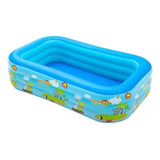 Piscina Inflable 3 Anillo Niños Rectangular 1,50 Metros Pool